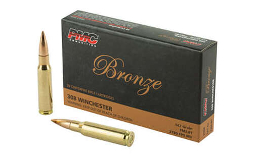 Ammunition PMC Ammunition Bronze 308Win PMC BRNZ 308WIN 147GR FMJ 20/500